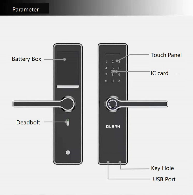 Dusaw  Weatherproof Smart Lock Single Latch B71/72